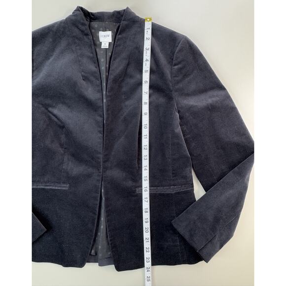 J Crew Womens Blazer 6 Black Velvet Broadway Jacket Minimalist Preppy Feminine - Picture 4 of 13